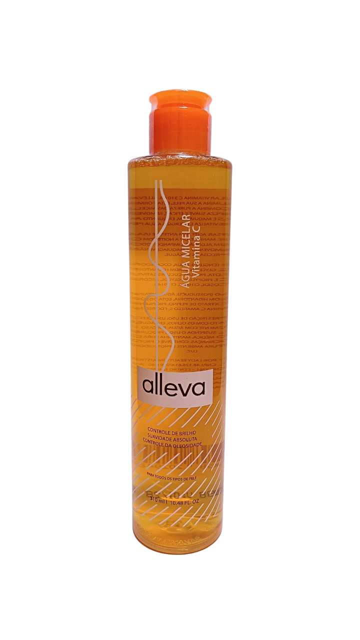Kit Skincare Vitamina C Água Micelar + Sérum Facial com Ácido Hialurônico Max Love Alleva